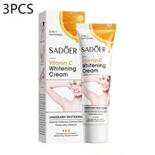 SADOER 1件維生素C腋下美白霜，去除腋下暗沉，深層滋潤，均勻膚色，適用於腋下、膝蓋及其他部位，含甘油和維生素C，淡化暗沉，保濕平滑美白身體乳液 - 多款 - 查看 12