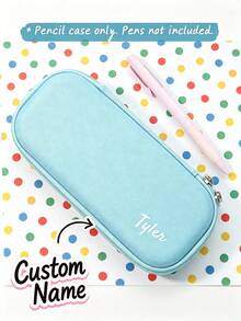 Customized Name Large Capacity Pencil Case, Storage Bag, Personalized Organizer, Suitable For Office, University And Daily Use, Beautiful Desktop Organizer, Personalized Storage Box, Desktop Accessory Gift, Back To School Gift, Teacher's Day Gift - Multicolor - View 5