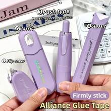 4 piezas de rollos de cinta adhesiva de doble cara de color macaron lindo, herramienta de papelería adhesiva fuerte para scrapbooking, planificador, envolver regalos, hacer tarjetas de felicitación y manualidades DIY - Talla única - Ver 1