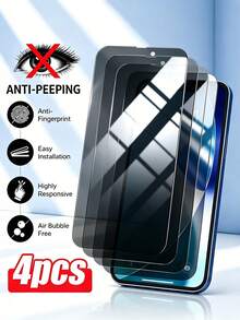4 Paket, Pelindung Layar Privasi, Dengan Fungsi Anti-Minyak, Anti-Gores, Anti-Sidik Jari, Anti-Debu, dan Perlindungan Ganda. Pelindung Layar Ponsel yang Menutupi Seluruh Layar, Kompatibel dengan Aksesori Ponsel Seri Apple 11/12/13/14/15 Promax/16 Plus/16 Pro/16 Pro Max/16e/17/17e/17 Air/17 Pro/17 Pro Max/18 Pro/18 Pro Max/Ultra - Hitam - View 43