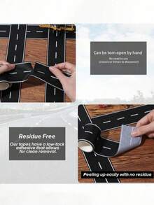 5m Reusable Cartoon Race Track Stickers, Road Tape, Self-Adhesive, Cuttable, Easy To Remove, No Residue. Suitable For Walls, Home Decor, Rama Stickers, Room Decoration And Theme Party Decor. Perfect As Birthday, Back To School Or Christmas Gifts. - Highway 1 - View 4