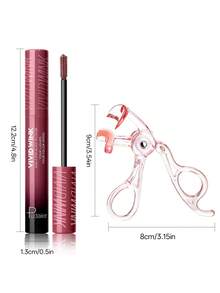 Pudaier 2pcs Colorful Mascara & Eyelash Curler Set, Waterproof Volumizing Non-Clumping Formula, Long-Lasting Curl & Lift, Suitable For Beginners - #05 - View 6