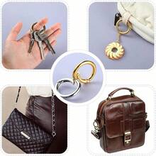 10/20/30pcs Flat Trigger Spring Buckle Rings, Metal Key Rings, Round Buckle Rings, Suitable For Keychains, Bags, Wallets - Keychain Hook Replacement Key Rings DIY Handmade - 20mm - View 6