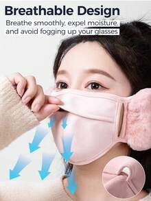 Ueasy Winter Warm Face Mask With Ear Flaps, Windproof Half Face Mask, Balaclava, Unisex, Breathable And Cold-Resistant, Suitable For Skiing, Snowboarding, Motorcycle Riding And Other Winter Outdoor Sports - Multicolor - View 6