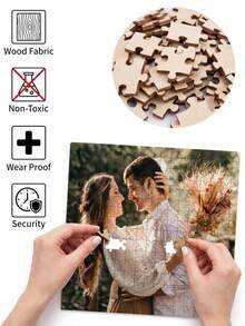 Customized Photo Puzzle, Personalized Photo Puzzle, Photo Customization, Birthday Gift, Anniversary Gift, Couple Gift, Home Decor, Home Decoration, Souvenir, Cute, High Quality, Wedding Anniversary Souvenir, Graduation Souvenir - Multicolor - View 5