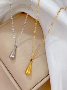 1pc Bohemian Style Minimalist Fashion Water Drop Pendant Design, Versatile Stylish Personalized Gift Suitable For Daily Wear, Perfect For Party, Special Occasions, Holiday Gifts, Women Casual And Vacation Multifunctional Accessory - Multicolor - View 6