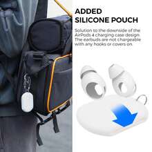 XDcase 3 Pairs Silicone Ear Tips Compatible With Airpods 4, Includes Storage Case And Carabiner (White) - View 7