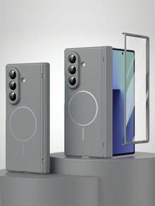 VIETAO Galaxy Z Fold 8 Ultra 7 6 5 4 鋼化玻璃螢幕保護貼 磁吸無線充電 全包覆保護殼 - 灰色 - 查看 1