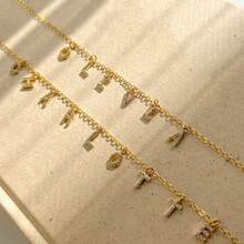 Customized Name Necklace | Letter Pendant | Personalized Gift For Her | Exquisite Gold Jewelry - Multicolor 2 - View 6