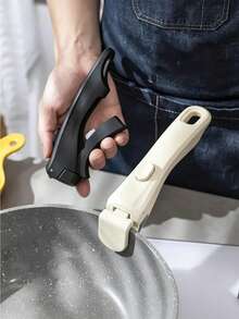 Ergonomic Detachable Pot Handle, Outdoor Tableware Detachable And Replaceable Handle, Universal Pot Handle Anti-Scald Clip, Kitchen Accessories, Handle, Non-Food Contact - Multicolor - View 10