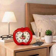 Unisex Practical Style For Bedroom And Office Desk Clock - Red - View 5