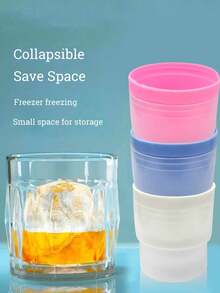 Stackable Ice Ball Mold Maker Slow-Melting Ice Freezer Maker,Big Ice Spheres For Whiskey,Cocktails,Juice,Beverages Bourbon Free Silicone.Home Essentials - Multicolor - View 9