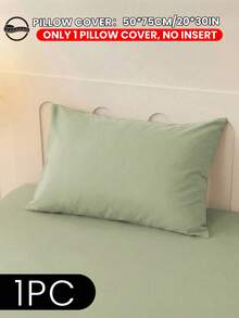 1件/2件裝 柔和綠色枕套，枕套，床上用品，房間裝飾，多尺寸枕套，信封式封口，抗皺，透氣，耐褪色，耐污，適用於臥室、沙發、客廳，不含枕芯，返校季 - 綠色 - 查看 13