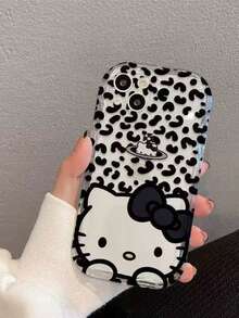 SANRIO 黑色波點豹貓 17/16/15/14 Pro Max 手機殼 Apple 13/12/11 防震時尚全包覆保護殼 - 彩色 - 查看 2
