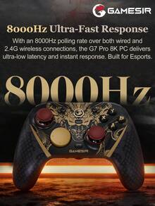 GameSir G7 Pro 8K PC Nioh 3 Edition Wireless Gaming Controller, Compatible With Windows Steam Switch 2/1 Android IOS Phone, 8K Polling Rate, Magnetic TMR Joystick, Hall Effect Micro-Touch Triggers, Mobile Game Controller - Nioh 3rd Edition - View 3