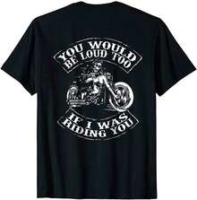Herren-T-Shirt "Du würdest auch Lärm machen, wenn ich dein Motorrad fahren würde" - Schwarz - Übersicht 1