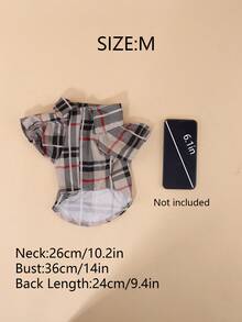 Kemeja Hewan Peliharaan Gaya Inggris Kotak-kotak Slim Fit Bahan Polyester, Cocok untuk Kucing dan Anjing Kecil hingga Sedang, Atasan Kasual Musim Panas, Tidak Cocok untuk Anjing Besar, Ukurannya Kecil, Disarankan Membeli 1-2 Ukuran Lebih Besar dari Biasanya - MultiWarna - View 13