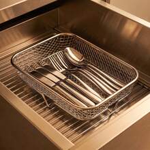 1/3 Layer Stackable Air Fryer Basket - Stainless Steel Cooking Rack, Suitable For Chicken Wings, Bread - Space-Saving Design, Even Heat Distribution, Easy To Clean - Fits Most Air Fryers, Kitchen Accessory, Durable Cookware - A - View 7