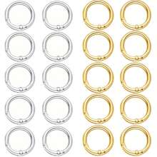 10/20/30pcs Flat Trigger Spring Buckle Rings, Metal Key Rings, Round Buckle Rings, Suitable For Keychains, Bags, Wallets - Keychain Hook Replacement Key Rings DIY Handmade - 20mm - View 15