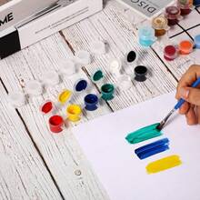 6/60/120/240pcs Empty Paint Buckets, Plastic Paint Cups, 6-Compartment Empty Paint Cups, Suitable For Art Painting, Crafting - Multicolor - View 7