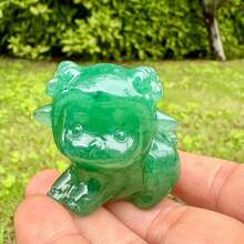 1PC Mixed Natural Crystal Cute Little Sheep Statue, Hand Carved Mini Sheep Healing Gemstone Animal Figurine, Christmas Pendant Desktop Decor Gift For Crystal Collectors - Multicolor - View 4