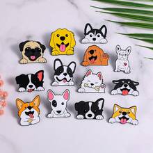 1/13 Pcs Dog Series Brooch Creativity Cute Animals Enamel Pin Metal Badge Jewelry Clothing Backpack Accessories Gift - Multicolor - View 4