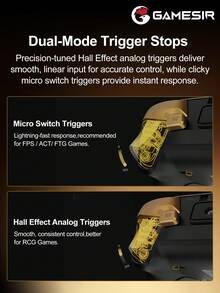 GameSir G7 Pro 8K PC Champion Edition Wireless Gaming Controller, Compatible With Windows, Steam, Switch 2/1, Android, IOS Phones, 8K Polling Rate, Magnetic TMR Joystick, Hall Effect Micro Trigger Joystick, Phone Controller - Champion Edition - View 6