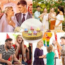 1 Set Elegant Metal Cake Stand, Suitable For Weddings, Parties And Birthday Parties, Can Be Used To Display Desserts, Candies, Cupcakes And Pastry Trays - Multicolor - View 3