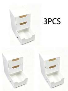 3-Layer Drawer Storage Box, Used For Storing Jewelry, Hair Accessories, Earrings And Small Items, Furniture Office Study Desk Organizer, Jewelry Storage Box, Drawer-Style Cosmetic Organizer, Bedroom Decor Desk Organizer, Home Desk Drawer Storage, Suitable For Women - Multicolor - View 18