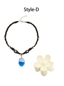 1/2pcs Boho Pendant Long Choker, Bohemian Leopard Multi-Layer Crystal Beads Cuff Bracelet Stack Summer Inspired Clothes Concho Country Concert Outfits - Multicolor - View 17