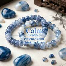 2pcs/Set Handmade Bracelets, High-Quality Bangles, Birthday Gifts For Men And Women, Couple And Friend Blessing Bracelets, Accessories - Baby Blue - View 2