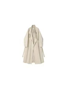 Premium Korean Style Loose Casual Stand Collar Button Coat Jacket, Suitable For Campus, Office, Daily Wear In Spring And Autumn - Apricot - View 1