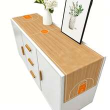 1 Peça Caminho de Mesa com Tema de Basquete para Decoração de Festa de Aniversário, Caminho de Mesa de Tecido para Casa, Cozinha e Sala de Jantar - Multicolorido - Visão 4