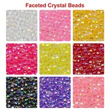 100-500pcs Acrylic Shiny Faceted Corner Beads - DIY Handmade Beading, Suitable For Jewelry Making, Handicrafts, Translucent Material - Faceted Beads - View 7