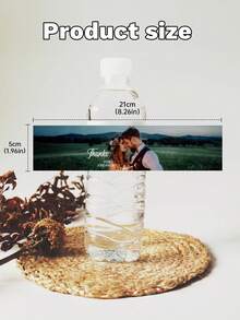 Customizable Photo Mineral Water Bottle Labels, Personalized Photo + Text Waterproof Wrap-Around Self-Adhesive Stickers, Multi-Size Custom Image Bottle Decals, Suitable For Wedding, Birthday Party, Bridal Shower Guest Favors Mineral Water Bottle Atmosphere Decoration - Multicolor - View 8