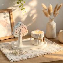 SILIKE LUFEI 3pcs Resin Silicone Mold Tree & Log Storage & Oval Tray Set Decor Mold Suitable For Making Epoxy Resin, Plaster, Candle, Aromatherapy Products, Home Decor Display Silicone Mold - Silicone Mold - View 3