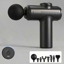Multifunctional Portable Fascia Gun, Electric Massager, USB Charging Port, 6-Speed Adjustable + 8 Replaceable Massage Heads, Suitable For Muscle Relaxation After Sports And Fitness, Applicable To Sports And Fitness, Christmas Or Halloween Gift For Family, Friends, Classmates, Handheld Device, Fascia Massager, Fitness Enthusiasts - Multicolor - View 4