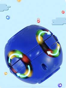 Puzzle Ball Puzzle Toy Finger Spinner, Stress Relief Educational Development, Durable Desktop Rotating Decompression Toy, Portable Sensory Toy, Suitable For Office, School, Travel - Multicolor - View 3