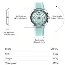 CURREN Men's Watch Luxury Sports Quartz Chronograph Waterproof Silicone Strap Luminous Automatic Date Wristwatch - Multicolor - View 11