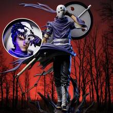High Fidelity Anime Peripheral Figure Ornament With Dual Head Sculpt, Cool Cape And Mask Design, GK Anime Statue Display Piece - Obito Uchiha - View 2