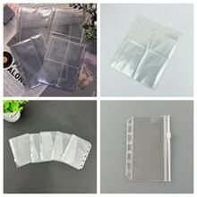 A5A6A7M5 多尺寸透明活頁夾口袋，PVC 材質，更透明耐用，無滑軌設計，可收納更多文具，可用作儲蓄計畫袋、文具袋、文件收納袋，開學季居家學習用品袋 - 多色 - 查看 8