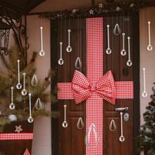 25 st hängande akryl- och kristalldekorationer för bordsdekorationer och ljuskronor, transparenta kristallgarlandsnören med akryltransparenta prismpärl-hängen, lämpliga för julgran, fönster och heminredning - transparent - Visa 1