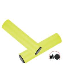 1 Pair Silicone Bicycle Handlebar Grips, Soft Shock-Absorbing Anti-Slip Mountain Bike Handlebar Accessories - Multicolor - View 12