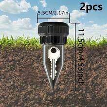 Sprinkler Schlüsselversteck - Realistisches Schlüsselversteck (versteckter Kegel + Abdeckung), Diebstahlsichere Schlüsselaufbewahrungsbox - Wasserdichter Schlüsselsafe für Garten, Hof und Rasen, leicht in den Gartenrasen unterirdisch einzufügen, wasserdicht und korrosionsbeständig - A - Übersicht 10
