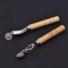 2pcs Rolling Perforating & Scoring Wheel With Wooden Handle, Durable And Sturdy, Suitable For Scratch Projects And Cardboard Box Modification, Achieving Smooth Bending And Folding - A - View 9