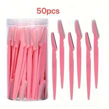 60pcs Eyebrow Trimmer And Razor Set, Exfoliating Shaving Tool, Body Hair Removal Trimmer And Facial & Kit, Long Handle Blades With Precision Protective Cover, Women's Eyebrow Grooming Tool, Suitable For Daily Or Travel Use, Face Razor - Multicolor - View 14