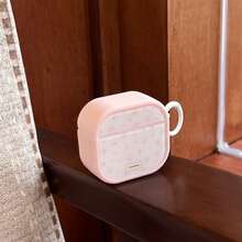 Magnetic Lid Earphone Case Pink Floral Pattern With Hanging Ring Earphone Shell Compatible With AirPods Pro 3 Protective Case Pro 2 Cute Apple 4 Simple 3 New 1/2 Generation Women's Earphone Case Protective Cover - Baby Pink - View 6