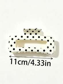4pcs/1pc Women's 11cm/4.33in Square White Pink Blue Light Blue Plastic Hair Claw Clips, Fashion Versatile Premium Elegant Minimalist Solid Color Hair Accessories For Daily Wear, Outings, Casual, Party, Commute, Beach, Vacation, Ponytail, Updo, Face Washing, Bathing, Makeup, Outfit Matching, Hair Clips - Multicolor - View 2