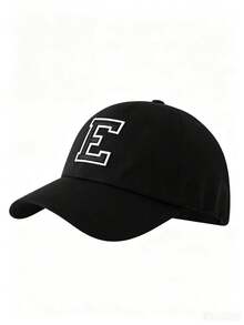 1pc Solid Color Open Back Ponytail Baseball Cap With26 Letters, Women Fashion Sports Sun Hat ForOutdoor UV Protection - Black Label - Black Ponytail Hat - View 24