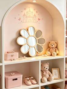 1 buah Cermin Dinding Bunga Daisy Vertikal dengan Bingkai Kayu, Cantik dan Tahan Lama, Cocok untuk Dekorasi Ruangan, Dekorasi Pembaptisan Bayi, Hadiah Bayi, Dekorasi Kamar Anak - MultiWarna - View 4